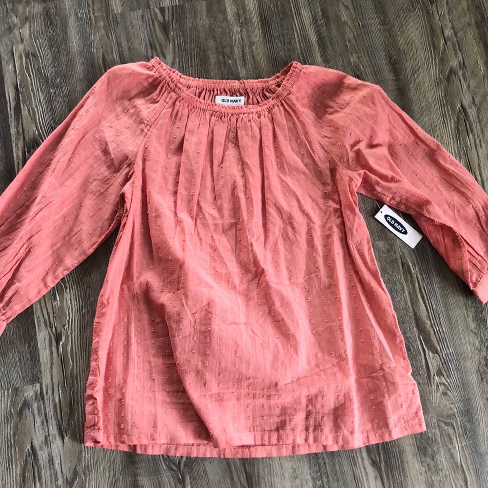Sheer girls pink blouse